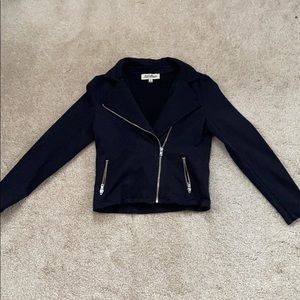 Black Zippered Stretchy Jacket